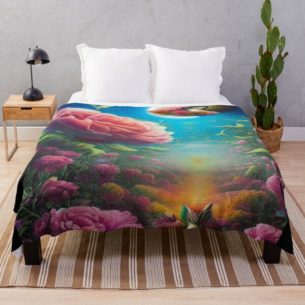 Item preview, Abstraction illustrative rosery Colorful hippie style Splash Flowers Imagination of dream  桜 world art bloomcore designed and sold by ValleyDream.