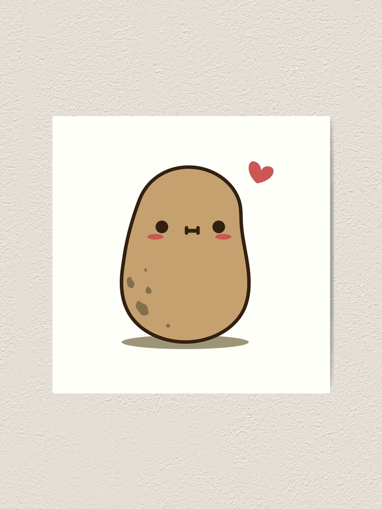 Cute Potato in love" Art Print for by clgtart
