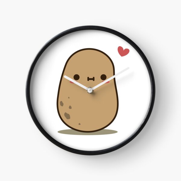 Cute Potato in love Clock