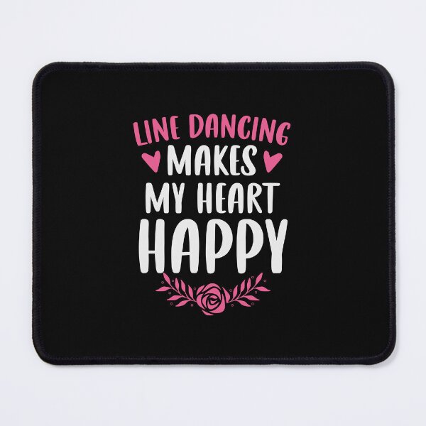 Item preview, Line Dancing Makes My Heart Happy Funny Music Lover Floral Design / Christmas Dancing Gift Idea designed and sold by Chamssou.