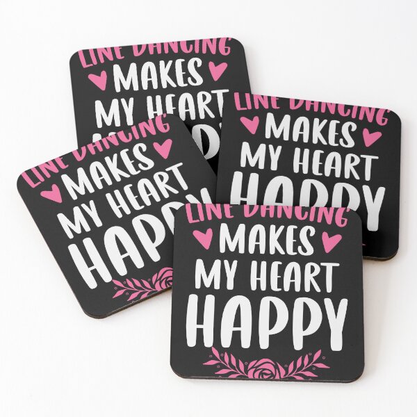 Item preview, Line Dancing Makes My Heart Happy Funny Music Lover Floral Design / Christmas Dancing Gift Idea designed and sold by Chamssou.