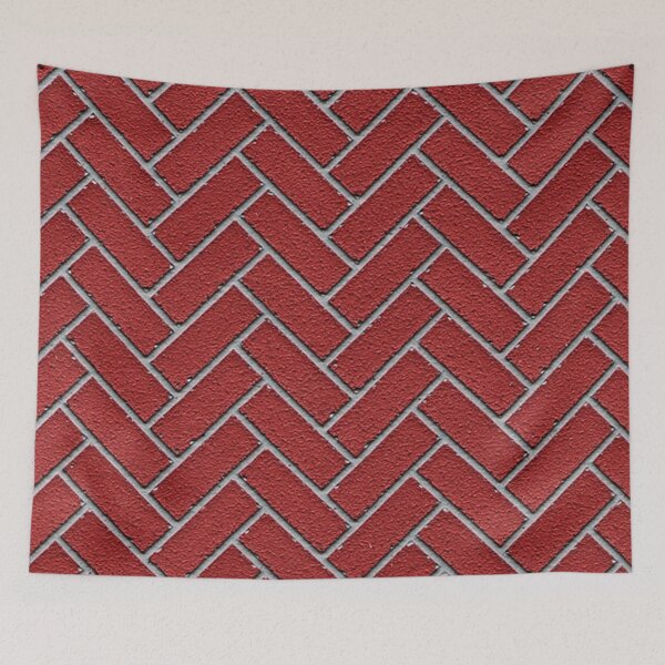 Item preview, chevron red brick small tile designed and sold by hellcom.