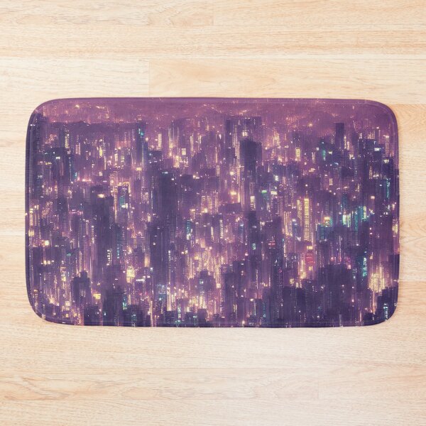 Item preview, Seoul - Korea Night Cyberpunk City View Beautiful Abstract Painting KR designed and sold by Y2Bot.