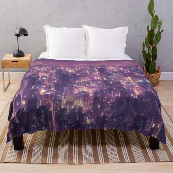 Item preview, Seoul - Korea Night Cyberpunk City View Beautiful Abstract Painting KR designed and sold by Y2Bot.