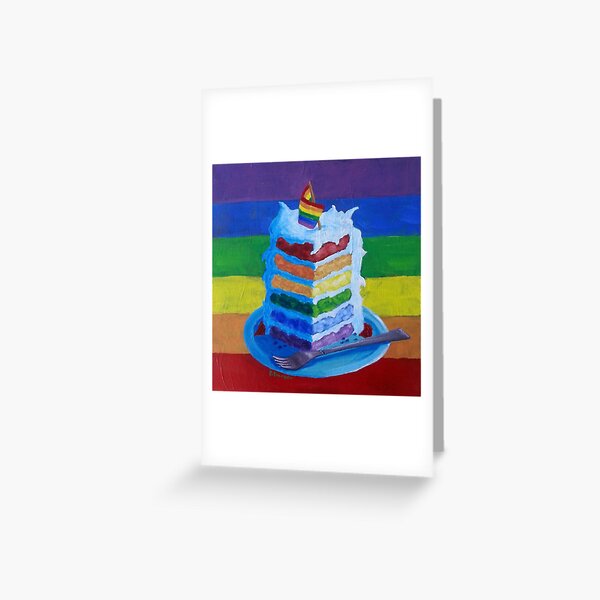 Gay Pride, Birthday, or Wedding Cake  Greeting Card