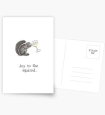 Joy To The Squirrel Postcards