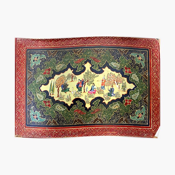 Antique Persian Miniature Poster For Sale By Pinkal Redbubble   Poster,504x498,f8f8f8 Pad,600x600,f8f8f8 