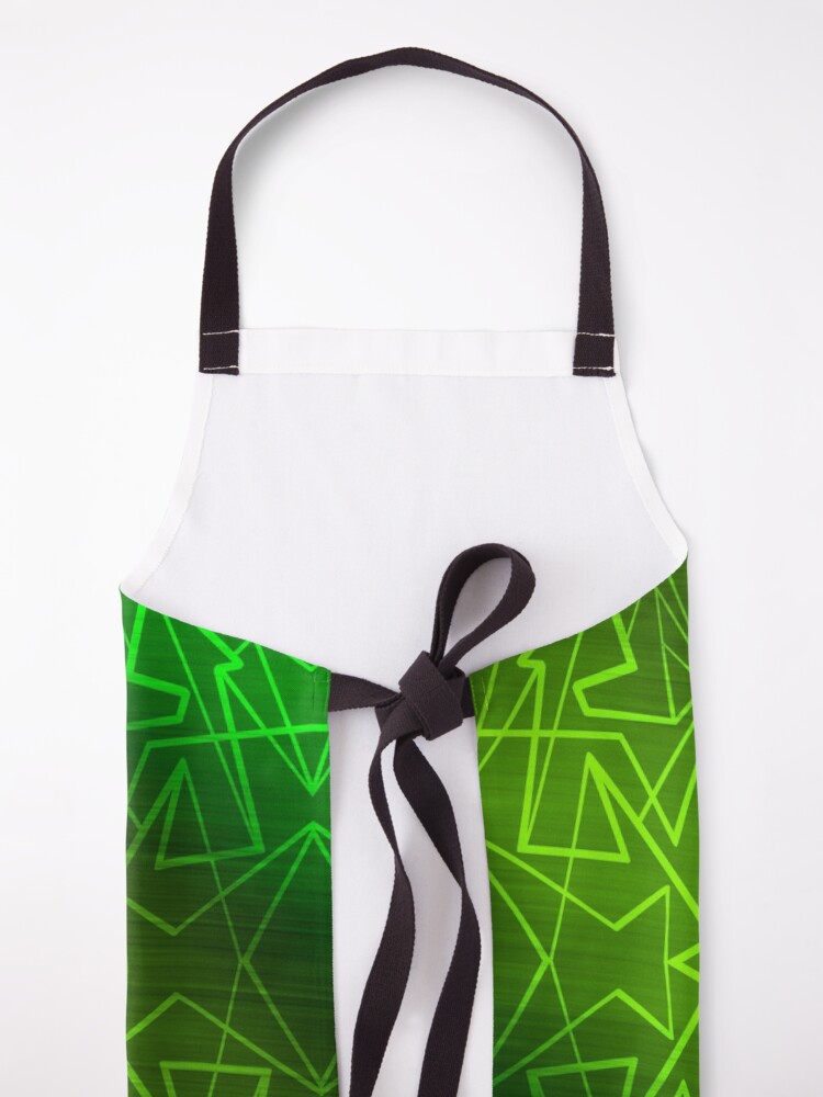 Thumbnail 5 of 6, Apron, Green Gradient Linear Pattern designed and sold by that5280lady.