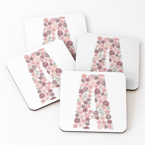 Item preview, Watercolor Floral Letter A designed and sold by BronwynBecks.