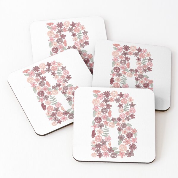 Item preview, Watercolor Floral Letter B designed and sold by BronwynBecks.
