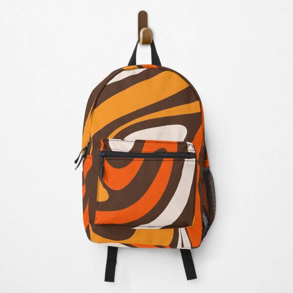 Item preview, New Groove Retro Abstract Pattern Vertical in 70s Dark Brown and Orange Tones designed and sold by kierkegaard.
