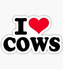 I love cows Sticker