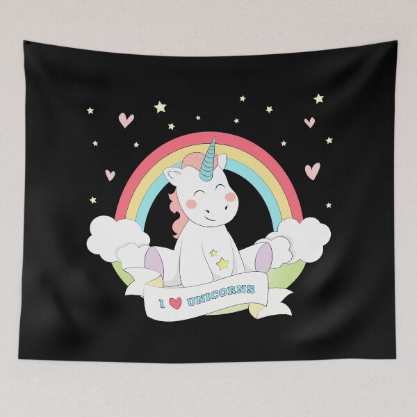 Item preview, Unicorn Wedding invitation Paper, Unicorn, unicorn and rainbow illustration, mammal, vertebrate  designed and sold by azomiross.