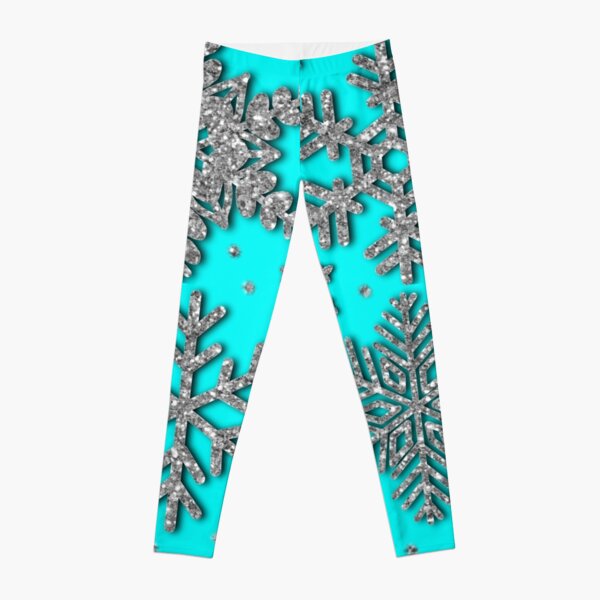 Teal Sequin Pants Turquoise Leggings Turquoise Sequin Leggings Aqua Sequin  Pants 