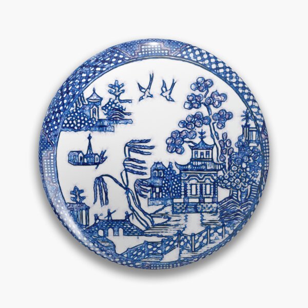 Item preview, Octagonal Willow Pattern Plate designed and sold by ViscountBlip.