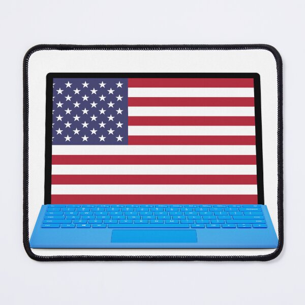 Item preview, laptop with united states flag designed and sold by ArtDesignUSA.