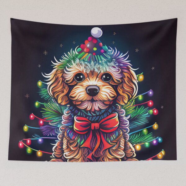 Item preview, Christmas dog as christmas tree designed and sold by XmasPatterns.