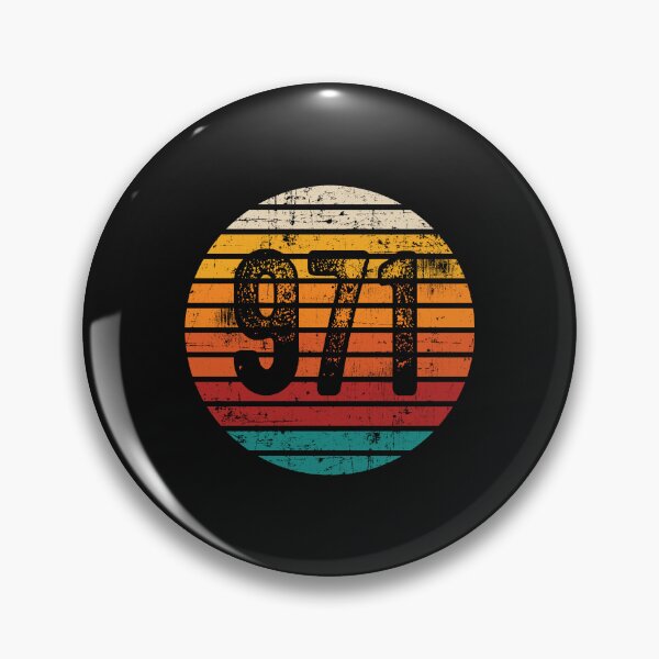 Item preview, Distressed Vintage Sunset 971 Area Code designed and sold by Gold Wings Tees.