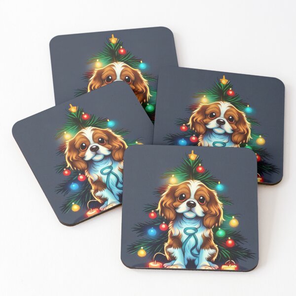 Item preview, Dog decorated with christmas ornaments designed and sold by XmasPatterns.