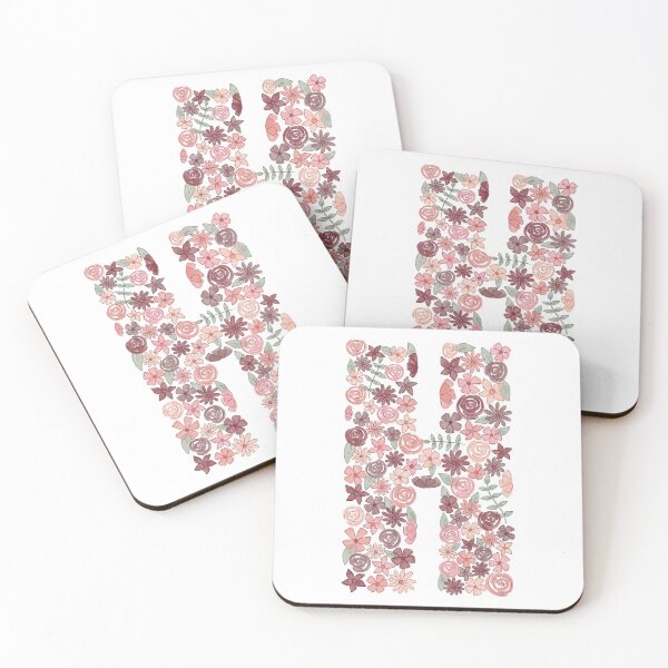 Item preview, Watercolor Floral Letter H designed and sold by BronwynBecks.