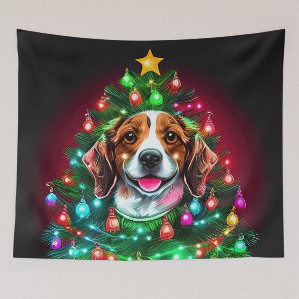 Item preview, Cute christmas dog cartoon design designed and sold by XmasPatterns.