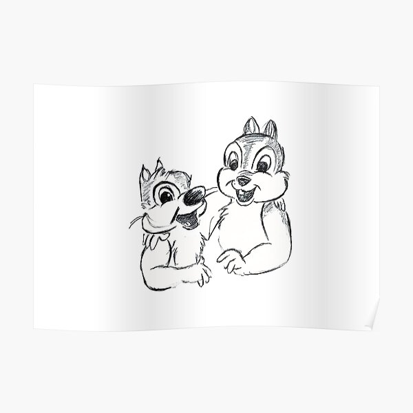 Chipmunk Sketch Poster