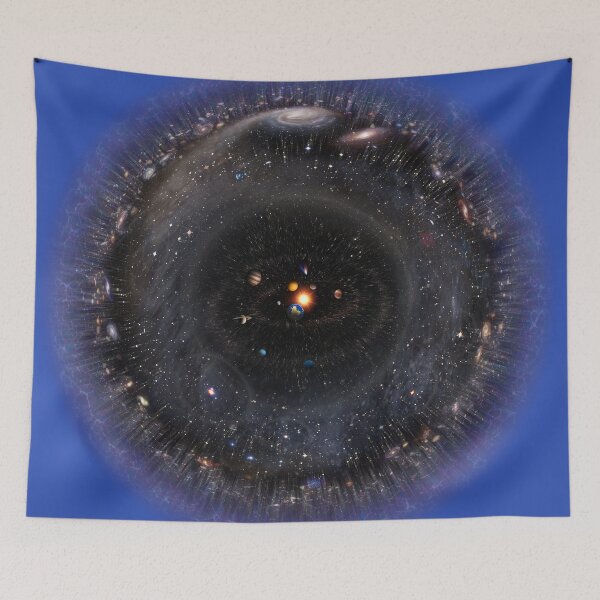 Item preview, Observable Universe bigger SSystem! (blue background) designed and sold by Pablo Carlos Budassi.