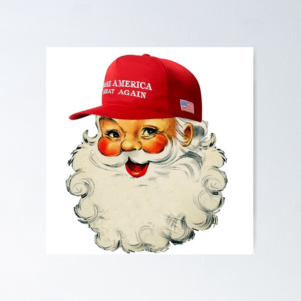 Vista previa del artículo con la obra «MAGA Santa ¡Incluso Santa lo sabe! Feliz Navidad MAGA», diseñado y vendido por Crazy-heifer.