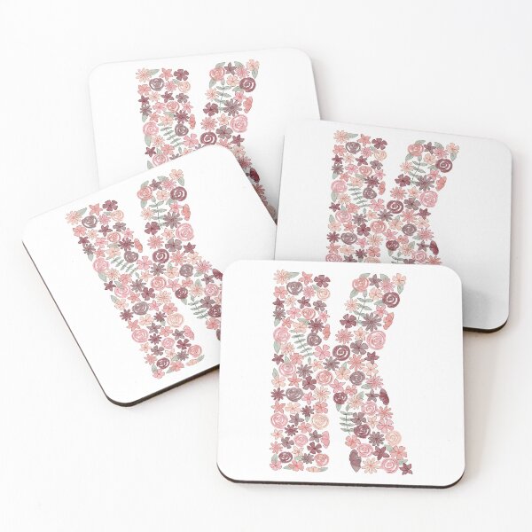 Item preview, Watercolor Floral Letter K designed and sold by BronwynBecks.