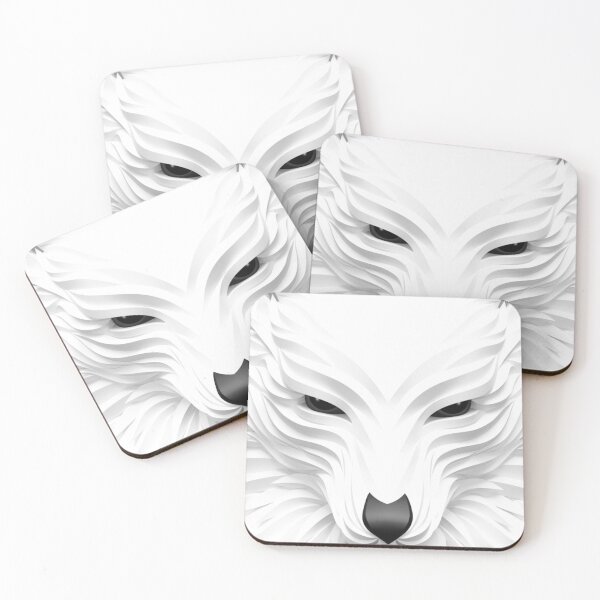 Aperçu de l'œuvre Art numérique Design graphique, White Wolf, wolf illustration, white, 3D Computer Graphics créée et vendue par azomiross.