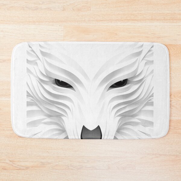 Artikelvorschau, Digitale Kunst Grafikdesign, weißer Wolf, Wolfsillustration, weiß, 3D-Computergrafik entworfen und verkauft von azomiross.