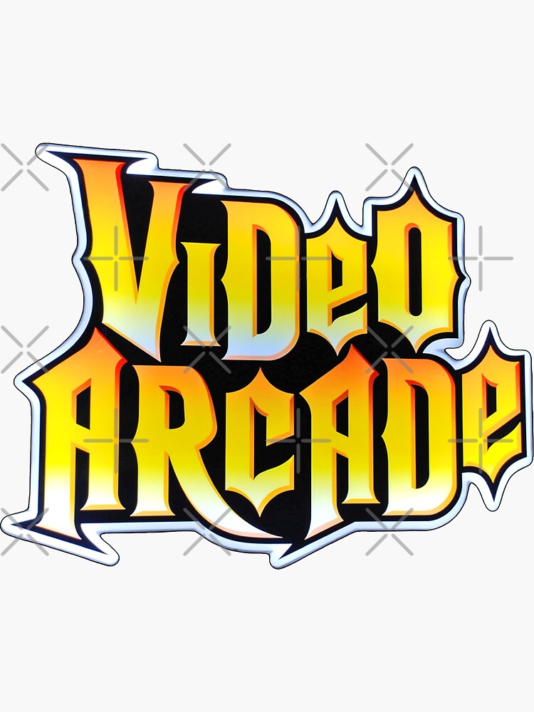 Thumbnail 3 of 3, Sticker, video arcade (black) designed and sold by mystudiocreate.