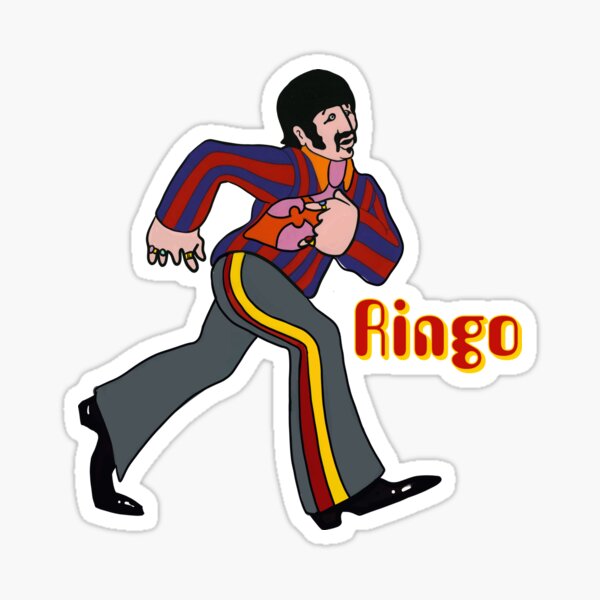Vista previa del artículo con la obra «Submarino psicodélico Película de culto Años sesenta Pop Art Pepper corriendo Ringo», diseñado y vendido por Kludoman.