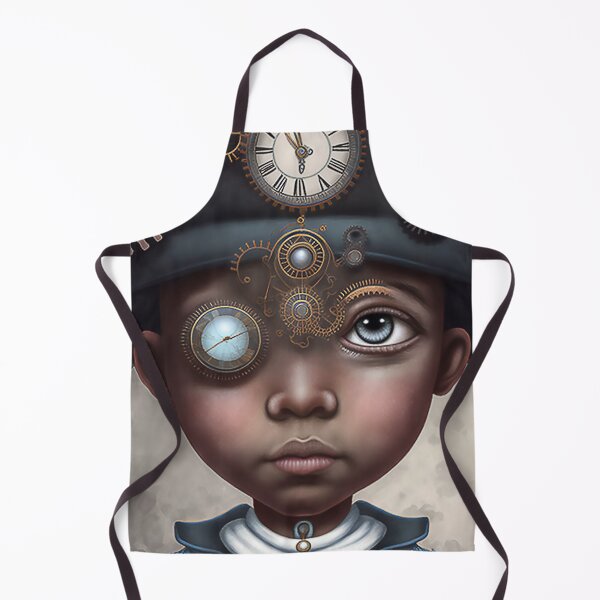 Item preview, Steampunk Afrofuturistic young child designed and sold by Blaché Designs.