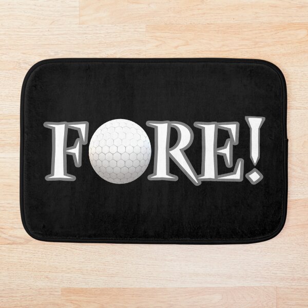 Item preview, Fore! Golf Lovers Ball and Tee for Golfers and Fans (White and Gray Letters) designed and sold by ArtByLM.