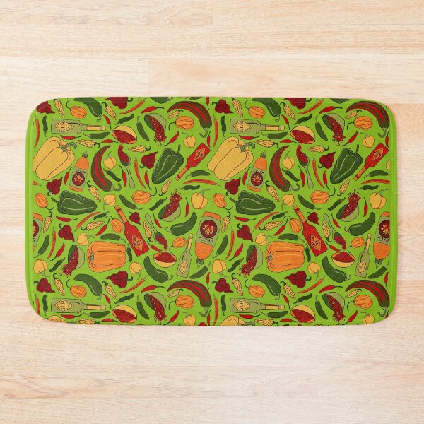 Item preview, Mild & Hot Peppers Seamless Pattern - Dark Lemon Lime designed and sold by EcoElsa.
