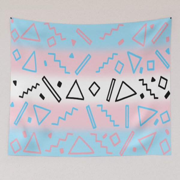 Item preview, 80s Bowling Alley Transgender Pride Flag  designed and sold by ToasterPoster15.