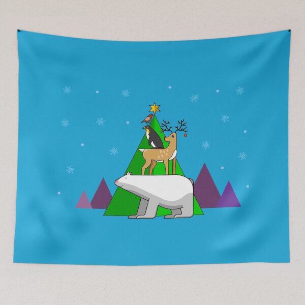 Item preview, Oso polar, reno, pingüino, petirrojo Estrella de Navidad designed and sold by iconymous.