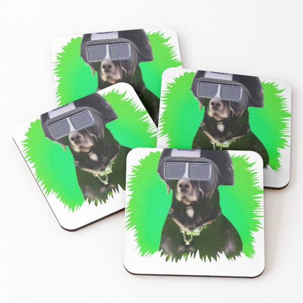 Item preview, Black dog in helmet designed and sold by Creatory.studio.