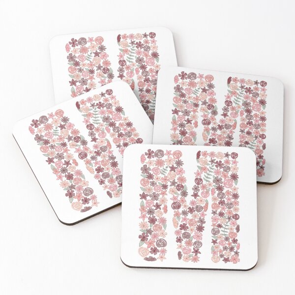 Item preview, Watercolor Floral Letter M designed and sold by BronwynBecks.
