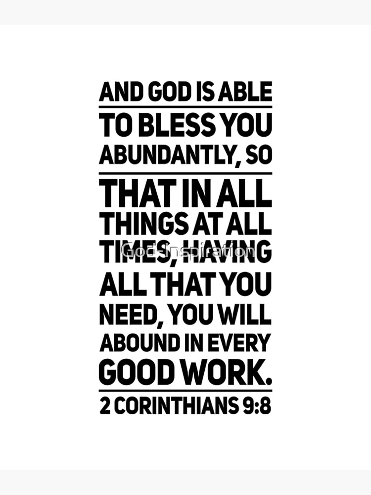 "GOD-INSPIRATION: 2 CORINTHIANS 9:8 AND GOD IS ABLE TO MAKE ALL GRACE ...