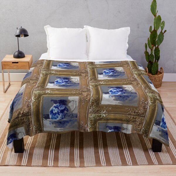 Item preview, Framed Flow Blue, blue and white, english country designed and sold by Ann Kronick.