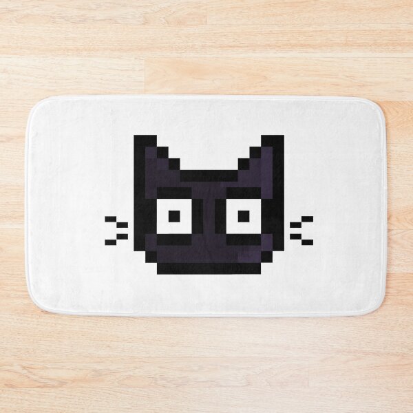 Item preview, Black Cat Head (PixelArt) designed and sold by Koemi-.