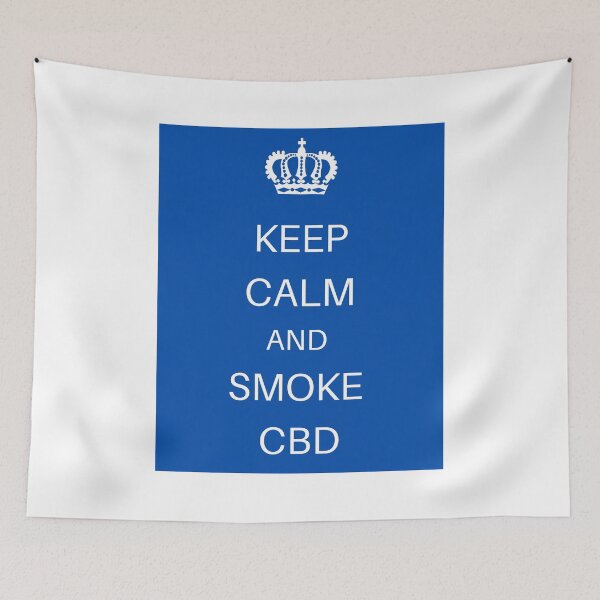 Aperçu de l'œuvre KEEP CALM AND SMOKE CBD - bleu créée et vendue par Jero-fan.