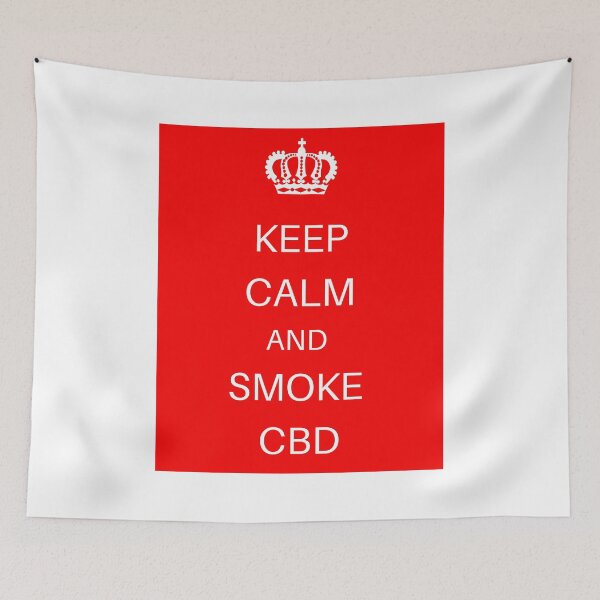 Aperçu de l'œuvre KEEP CALM AND SMOKE CBD - ROUGE créée et vendue par Jero-fan.
