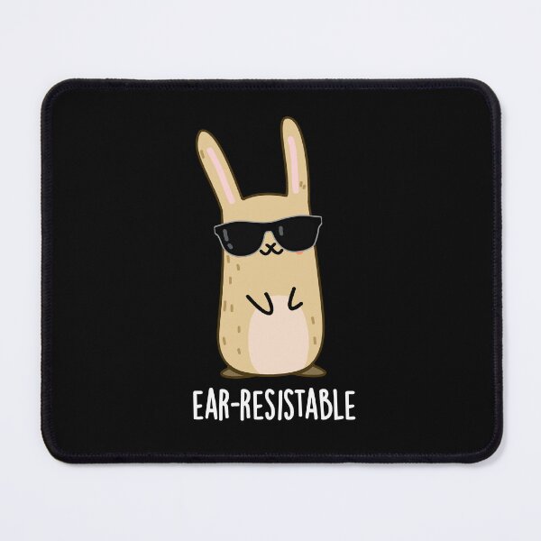 Item preview, Ear-resistable Funny Rabbit Puns (Dark BG) designed and sold by punnybone.