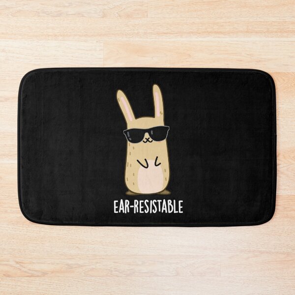 Item preview, Ear-resistable Funny Rabbit Puns (Dark BG) designed and sold by punnybone.
