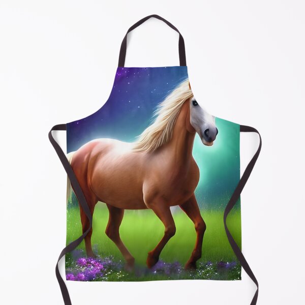 Item preview, Cute horse with magical nature wallpaper designed and sold by The Love Quill.