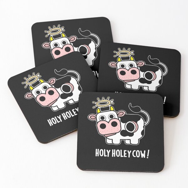 Item preview, Holy Holey Cow Funny Animal Puns (Dark BG) designed and sold by punnybone.