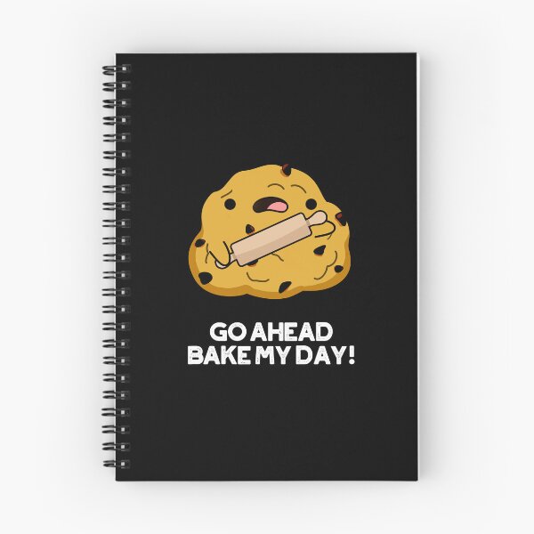 Item preview, Go Ahead Bake My Day Funny Baking Puns (Dark BG) designed and sold by punnybone.